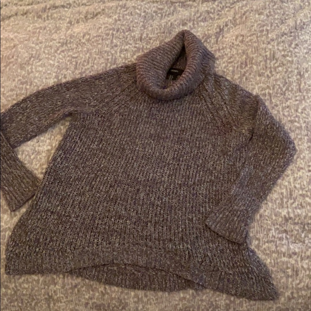 gray turtle neck sweater